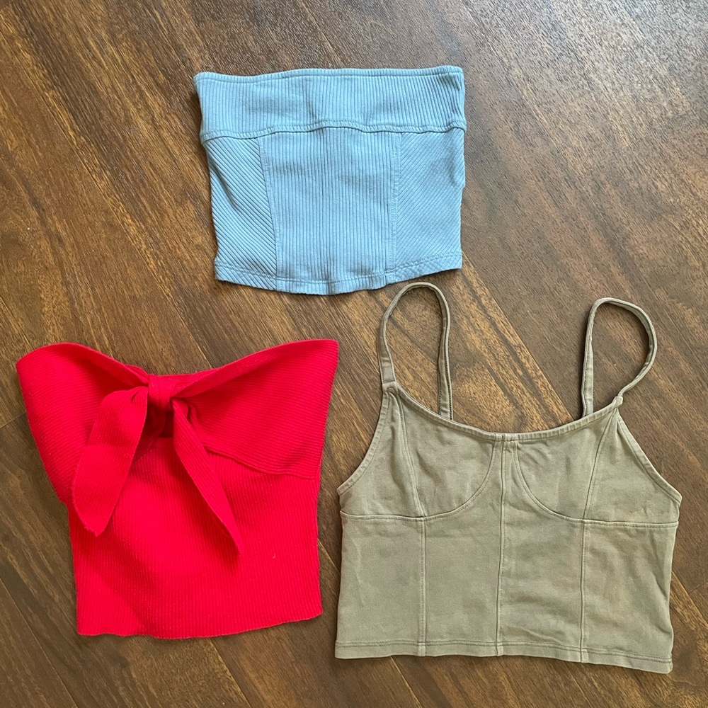 Women's Tops Set - Blue, Red, and Green